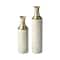 Glitzhome; Glitzhome® Modern White & Gold Metal Floor Vases Set; Category:Floor Vases; Image:2